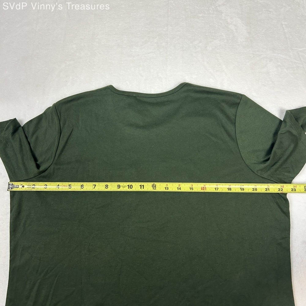 Vintage Y2K Jason Maxwell Women's Olive Green Big Cat Embroidered T-Shirt XL NWT - Picture 9 of 9